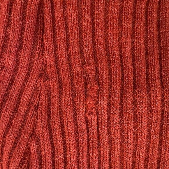 St. John Sport Zip Front Sweater Jacket Hooded Brick Red 3/4 Sleeves Medium - Picture 5 of 7